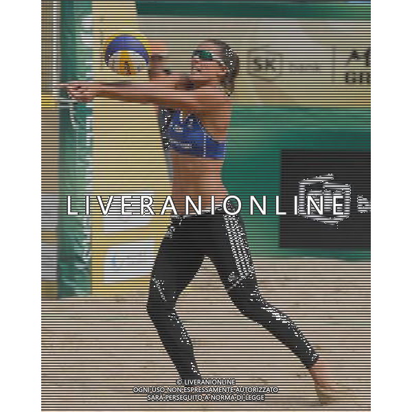20.08.2014 - Stare Jablonki , siatkowka plazowa , beach volleyball , World Tour , FIVB Stare Jablonki Grand Slam 2014 , Polska (niebieskie) - Argentyna (biale) , Poland - Argentina N/Z Kinga Kolosinska Fot. Mariusz Palczynski / MPAimages.com/NEWSPIX.PL --- Newspix.pl /Agenzia Aldo Liverani sas - ITALY ONLY - Polonia - Argentina beach volley, World Tour, FIVB Grande Slam 2014 *** Local Caption *** www.newspix.pl mail us: info@newspix.pl call us: 0048 022 23 22 222 --- Polish Picture Agency by Ringier Axel Springer Poland