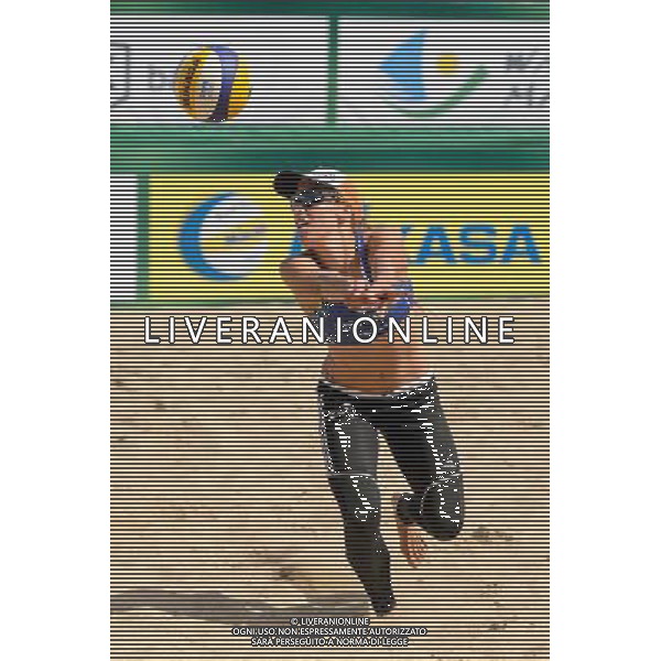 20.08.2014 - Stare Jablonki , siatkowka plazowa , beach volleyball , World Tour , FIVB Stare Jablonki Grand Slam 2014 , Polska (niebieskie) - Argentyna (biale) , Poland - Argentina N/Z Monika Brzostek Fot. Mariusz Palczynski / MPAimages.com/NEWSPIX.PL --- Newspix.pl /Agenzia Aldo Liverani sas - ITALY ONLY - Polonia - Argentina beach volley, World Tour, FIVB Grande Slam 2014 *** Local Caption *** www.newspix.pl mail us: info@newspix.pl call us: 0048 022 23 22 222 --- Polish Picture Agency by Ringier Axel Springer Poland
