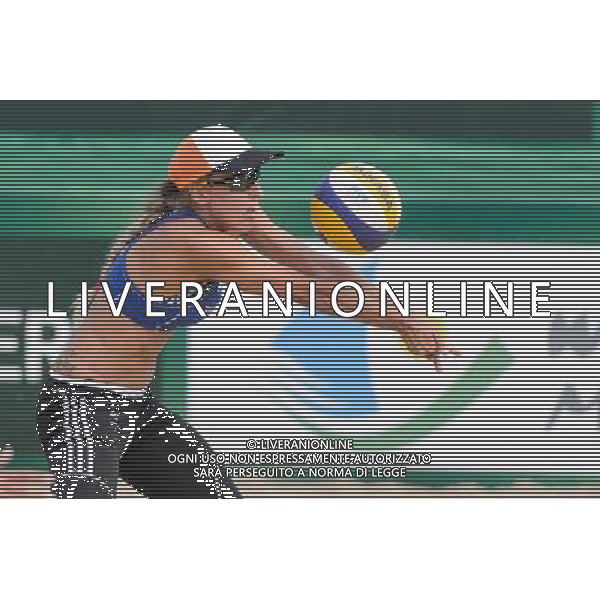20.08.2014 - Stare Jablonki , siatkowka plazowa , beach volleyball , World Tour , FIVB Stare Jablonki Grand Slam 2014 , Polska (niebieskie) - Argentyna (biale) , Poland - Argentina N/Z Monika Brzostek Fot. Mariusz Palczynski / MPAimages.com/NEWSPIX.PL --- Newspix.pl /Agenzia Aldo Liverani sas - ITALY ONLY - Polonia - Argentina beach volley, World Tour, FIVB Grande Slam 2014 *** Local Caption *** www.newspix.pl mail us: info@newspix.pl call us: 0048 022 23 22 222 --- Polish Picture Agency by Ringier Axel Springer Poland