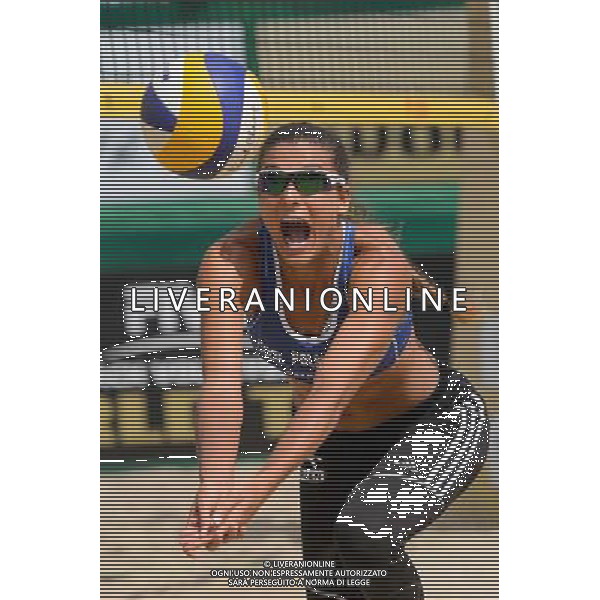 20.08.2014 - Stare Jablonki , siatkowka plazowa , beach volleyball , World Tour , FIVB Stare Jablonki Grand Slam 2014 , Polska (niebieskie) - Argentyna (biale) , Poland - Argentina N/Z Kinga Kolosinska Fot. Mariusz Palczynski / MPAimages.com/NEWSPIX.PL --- Newspix.pl /Agenzia Aldo Liverani sas - ITALY ONLY - Polonia - Argentina beach volley, World Tour, FIVB Grande Slam 2014 *** Local Caption *** www.newspix.pl mail us: info@newspix.pl call us: 0048 022 23 22 222 --- Polish Picture Agency by Ringier Axel Springer Poland