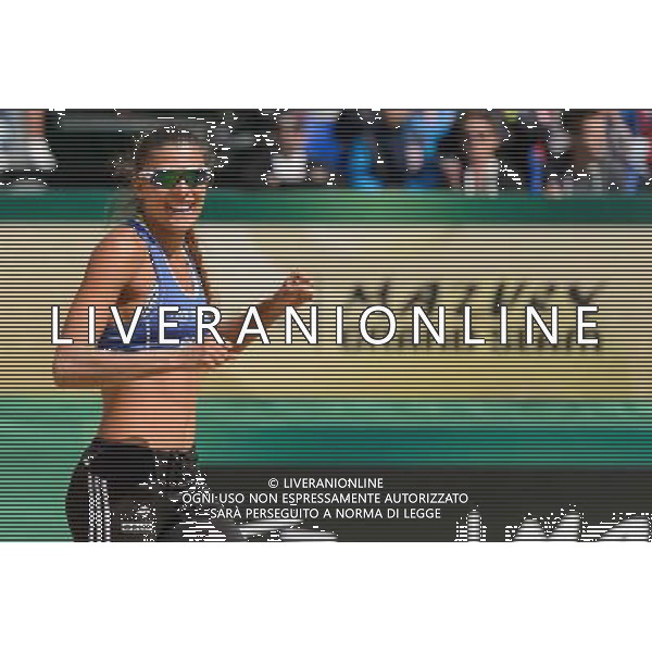 20.08.2014 - Stare Jablonki , siatkowka plazowa , beach volleyball , World Tour , FIVB Stare Jablonki Grand Slam 2014 , Polska (niebieskie) - Argentyna (biale) , Poland - Argentina N/Z Kinga Kolosinska Fot. Mariusz Palczynski / MPAimages.com/NEWSPIX.PL --- Newspix.pl /Agenzia Aldo Liverani sas - ITALY ONLY - Polonia - Argentina beach volley, World Tour, FIVB Grande Slam 2014 *** Local Caption *** www.newspix.pl mail us: info@newspix.pl call us: 0048 022 23 22 222 --- Polish Picture Agency by Ringier Axel Springer Poland