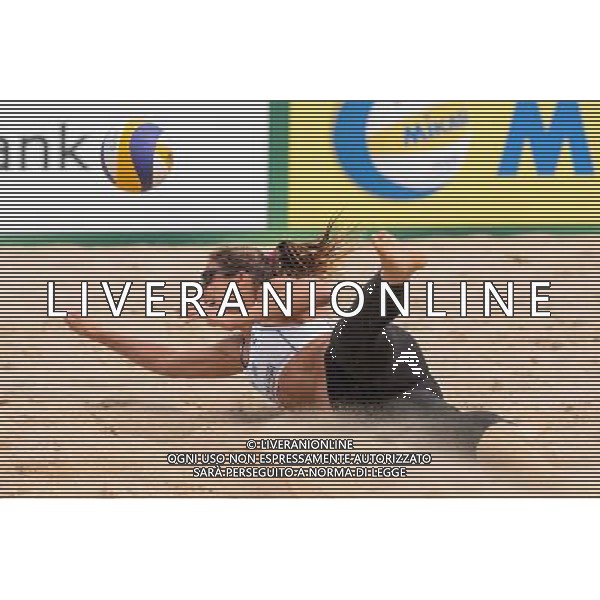 20.08.2014 - Stare Jablonki , siatkowka plazowa , beach volleyball , World Tour , FIVB Stare Jablonki Grand Slam 2014 , Polska (niebieskie) - Argentyna (biale) , Poland - Argentina N/Z Georgina Klug Fot. Mariusz Palczynski / MPAimages.com/NEWSPIX.PL --- Newspix.pl /Agenzia Aldo Liverani sas - ITALY ONLY - Polonia - Argentina beach volley, World Tour, FIVB Grande Slam 2014 *** Local Caption *** www.newspix.pl mail us: info@newspix.pl call us: 0048 022 23 22 222 --- Polish Picture Agency by Ringier Axel Springer Poland