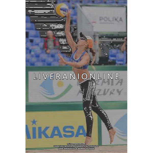 20.08.2014 - Stare Jablonki , siatkowka plazowa , beach volleyball , World Tour , FIVB Stare Jablonki Grand Slam 2014 , Polska (niebieskie) - Argentyna (biale) , Poland - Argentina N/Z Monika Brzostek Fot. Mariusz Palczynski / MPAimages.com/NEWSPIX.PL --- Newspix.pl /Agenzia Aldo Liverani sas - ITALY ONLY - Polonia - Argentina beach volley, World Tour, FIVB Grande Slam 2014 *** Local Caption *** www.newspix.pl mail us: info@newspix.pl call us: 0048 022 23 22 222 --- Polish Picture Agency by Ringier Axel Springer Poland