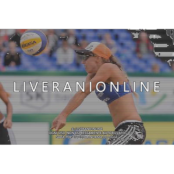 20.08.2014 - Stare Jablonki , siatkowka plazowa , beach volleyball , World Tour , FIVB Stare Jablonki Grand Slam 2014 , Polska (niebieskie) - Argentyna (biale) , Poland - Argentina N/Z Monika Brzostek Fot. Mariusz Palczynski / MPAimages.com/NEWSPIX.PL --- Newspix.pl /Agenzia Aldo Liverani sas - ITALY ONLY - Polonia - Argentina beach volley, World Tour, FIVB Grande Slam 2014 *** Local Caption *** www.newspix.pl mail us: info@newspix.pl call us: 0048 022 23 22 222 --- Polish Picture Agency by Ringier Axel Springer Poland
