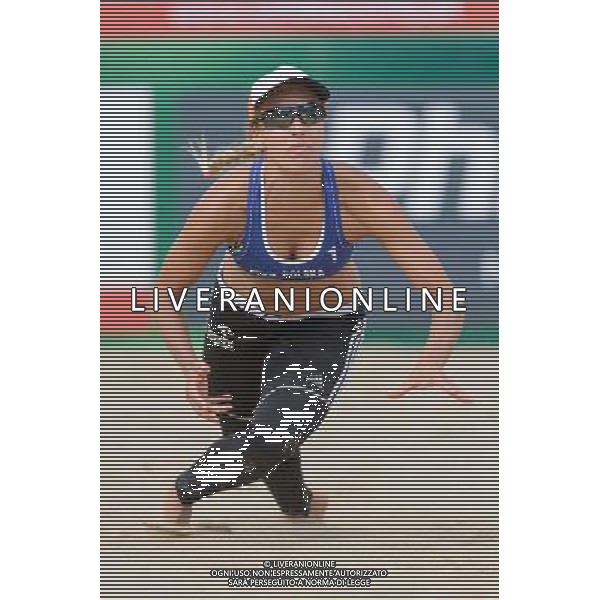 20.08.2014 - Stare Jablonki , siatkowka plazowa , beach volleyball , World Tour , FIVB Stare Jablonki Grand Slam 2014 , Polska (niebieskie) - Argentyna (biale) , Poland - Argentina N/Z Monika Brzostek Fot. Mariusz Palczynski / MPAimages.com/NEWSPIX.PL --- Newspix.pl /Agenzia Aldo Liverani sas - ITALY ONLY - Polonia - Argentina beach volley, World Tour, FIVB Grande Slam 2014 *** Local Caption *** www.newspix.pl mail us: info@newspix.pl call us: 0048 022 23 22 222 --- Polish Picture Agency by Ringier Axel Springer Poland