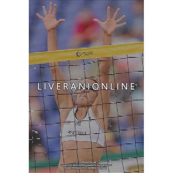 20.08.2014 - Stare Jablonki , siatkowka plazowa , beach volleyball , World Tour , FIVB Stare Jablonki Grand Slam 2014 , Polska (niebieskie) - Argentyna (biale) , Poland - Argentina N/Z Ana Gallay Fot. Mariusz Palczynski / MPAimages.com/NEWSPIX.PL --- Newspix.pl /Agenzia Aldo Liverani sas - ITALY ONLY - Polonia - Argentina beach volley, World Tour, FIVB Grande Slam 2014 *** Local Caption *** www.newspix.pl mail us: info@newspix.pl call us: 0048 022 23 22 222 --- Polish Picture Agency by Ringier Axel Springer Poland