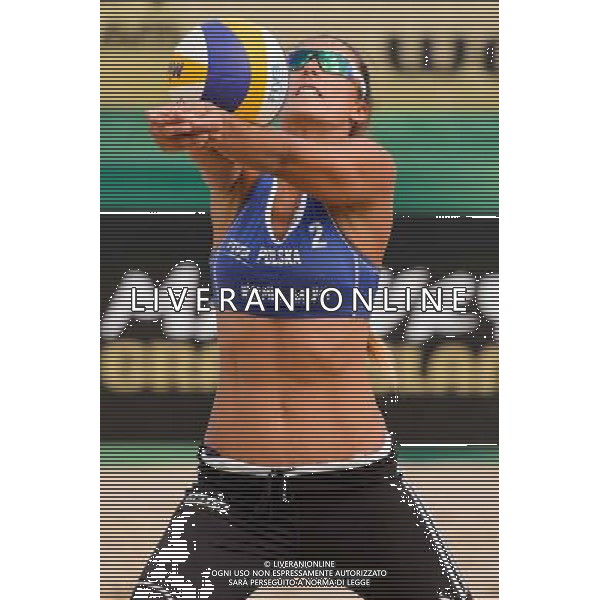 20.08.2014 - Stare Jablonki , siatkowka plazowa , beach volleyball , World Tour , FIVB Stare Jablonki Grand Slam 2014 , Polska (niebieskie) - Argentyna (biale) , Poland - Argentina N/Z Kinga Kolosinska Fot. Mariusz Palczynski / MPAimages.com/NEWSPIX.PL --- Newspix.pl /Agenzia Aldo Liverani sas - ITALY ONLY - Polonia - Argentina beach volley, World Tour, FIVB Grande Slam 2014 *** Local Caption *** www.newspix.pl mail us: info@newspix.pl call us: 0048 022 23 22 222 --- Polish Picture Agency by Ringier Axel Springer Poland