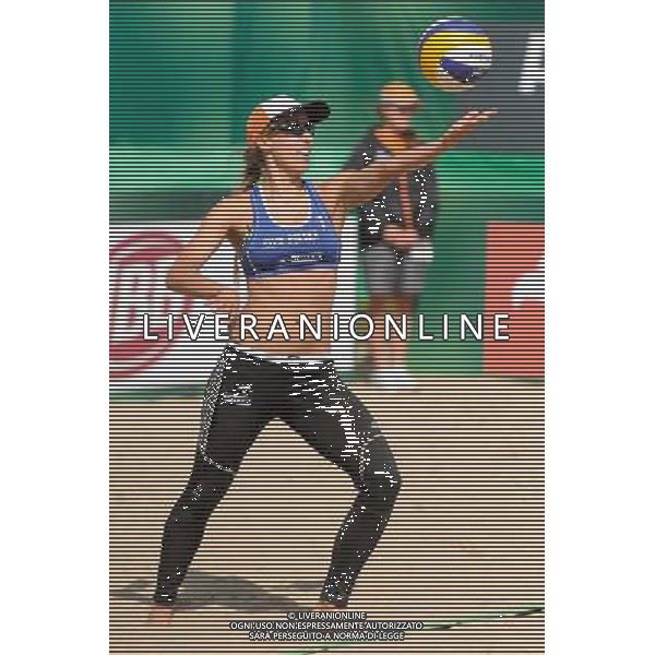20.08.2014 - Stare Jablonki , siatkowka plazowa , beach volleyball , World Tour , FIVB Stare Jablonki Grand Slam 2014 , Polska (niebieskie) - Argentyna (biale) , Poland - Argentina N/Z Monika Brzostek Fot. Mariusz Palczynski / MPAimages.com/NEWSPIX.PL --- Newspix.pl /Agenzia Aldo Liverani sas - ITALY ONLY - Polonia - Argentina beach volley, World Tour, FIVB Grande Slam 2014 *** Local Caption *** www.newspix.pl mail us: info@newspix.pl call us: 0048 022 23 22 222 --- Polish Picture Agency by Ringier Axel Springer Poland