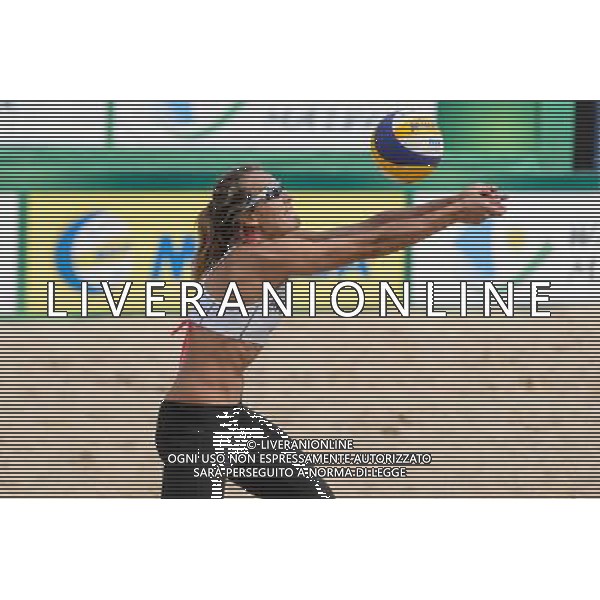 20.08.2014 - Stare Jablonki , siatkowka plazowa , beach volleyball , World Tour , FIVB Stare Jablonki Grand Slam 2014 , Polska (niebieskie) - Argentyna (biale) , Poland - Argentina N/Z Ana Gallay Fot. Mariusz Palczynski / MPAimages.com/NEWSPIX.PL --- Newspix.pl /Agenzia Aldo Liverani sas - ITALY ONLY - Polonia - Argentina beach volley, World Tour, FIVB Grande Slam 2014 *** Local Caption *** www.newspix.pl mail us: info@newspix.pl call us: 0048 022 23 22 222 --- Polish Picture Agency by Ringier Axel Springer Poland