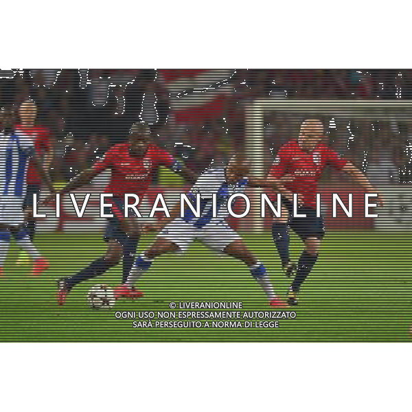 Yacine BRAHIMI / Rio MAVUBA / Florent BALMONT - 20.08.2014 - Lille / Porto - Barrage Aller Champions League Photo : Dave Winter / Icon Sport AG ALDO LIVERANI SAS ONLY ITALY