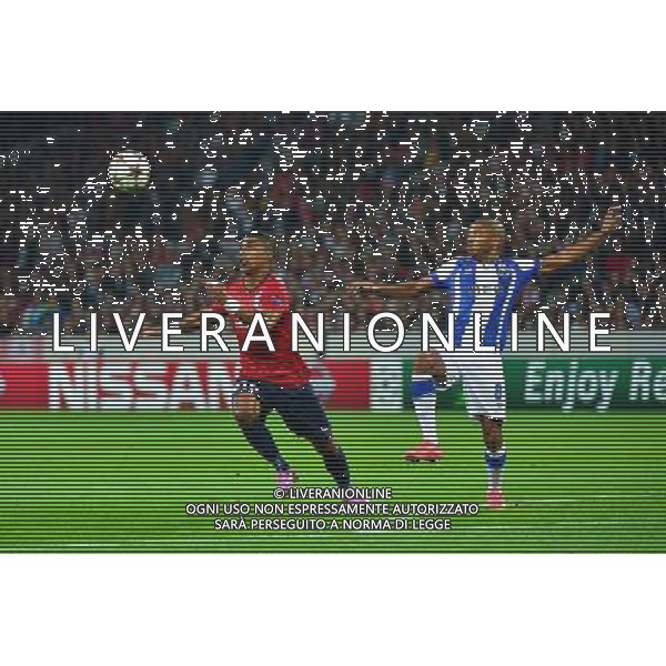 Franck BERIA / Yacine BRAHIMI - 20.08.2014 - Lille / Porto - Barrage Aller Champions League Photo : Dave Winter / Icon Sport AG ALDO LIVERANI SAS ONLY ITALY