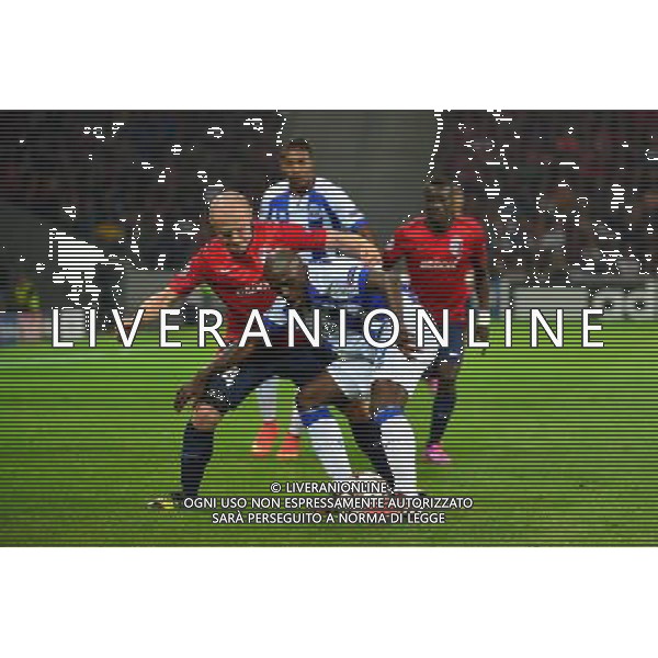 Bruno MARTINS INDI / Florent BALMONT - 20.08.2014 - Lille / Porto - Barrage Aller Champions League Photo : Dave Winter / Icon Sport AG ALDO LIVERANI SAS ONLY ITALY