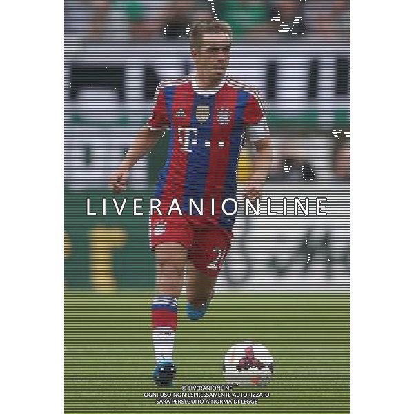 firo : 17.08.2014 Fu§ball, 2.Bundesliga, DFB-Pokal, DFB Pokal, 1.Runde, Saison 2014/2015, Preu§en Preussen MŸnster Muenster - FCB FC Bayern MŸnchen Muenchen 1:4 FCB Philipp Lahm, Einzelaktion $worldrights,Es gelten unsere AGB, einsehbar auf www.firosportphoto.de, copyright by firo sportphoto: Coesfelder Str. 207 D-48249 DŸlmen www.firosportphoto.de mail@firosportphoto.de (V o l k s b a n k B o c h u m - W i t t e n ) BLZ.: 430 601 29 Kt. Nr.: 341 117 100 Tel:Ê +49-2594-9916004 Fax:Ê+49-2594-9916005 AG ALDO LIVERANI SAS ONLY ITALY