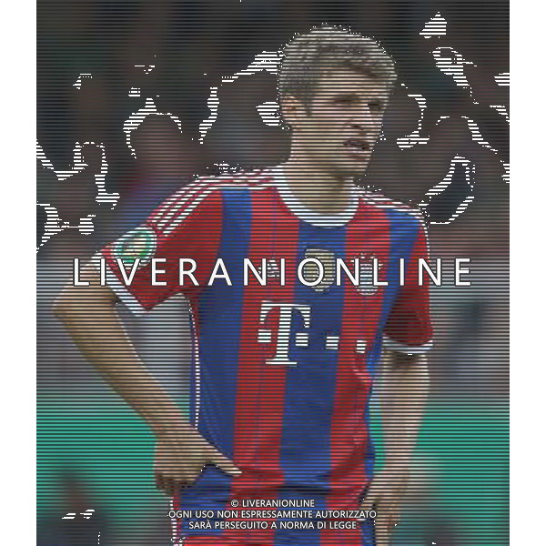firo : 17.08.2014 Fu§ball, 2.Bundesliga, DFB-Pokal, DFB Pokal, 1.Runde, Saison 2014/2015, Preu§en Preussen MŸnster Muenster - FCB FC Bayern MŸnchen Muenchen 1:4 FCB Thomas MŸller Mueller, halbe figur $worldrights,Es gelten unsere AGB, einsehbar auf www.firosportphoto.de, copyright by firo sportphoto: Coesfelder Str. 207 D-48249 DŸlmen www.firosportphoto.de mail@firosportphoto.de (V o l k s b a n k B o c h u m - W i t t e n ) BLZ.: 430 601 29 Kt. Nr.: 341 117 100 Tel:Ê +49-2594-9916004 Fax:Ê+49-2594-9916005 AG ALDO LIVERANI SAS ONLY ITALY