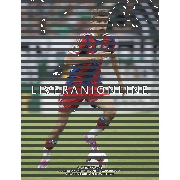 firo : 17.08.2014 Fu§ball, 2.Bundesliga, DFB-Pokal, DFB Pokal, 1.Runde, Saison 2014/2015, Preu§en Preussen MŸnster Muenster - FCB FC Bayern MŸnchen Muenchen 1:4 FCB Thomas MŸller Mueller, Einzelaktion $worldrights,Es gelten unsere AGB, einsehbar auf www.firosportphoto.de, copyright by firo sportphoto: Coesfelder Str. 207 D-48249 DŸlmen www.firosportphoto.de mail@firosportphoto.de (V o l k s b a n k B o c h u m - W i t t e n ) BLZ.: 430 601 29 Kt. Nr.: 341 117 100 Tel:Ê +49-2594-9916004 Fax:Ê+49-2594-9916005 AG ALDO LIVERANI SAS ONLY ITALY