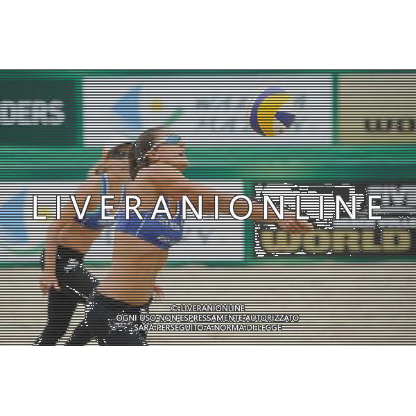 21.08.2014 - Stare Jablonki , siatkowka plazowa , beach volleyball , World Tour , FIVB Stare Jablonki Grand Slam 2014 , Brazylia (biale) - Polskia (niebieskie) , Brazil (white) - Poland (blue) N/Z Kinga Kolosinska Fot. Karol Bartnik / MPAimages.com/NEWSPIX.PL --- Newspix.pl /Agenzia Aldo Liverani sas - ITALY ONLY - Brasile - Polonia beach volley femminile World Tour, FIVB Stare Jablonki Grande Slam 2014 *** Local Caption *** www.newspix.pl mail us: info@newspix.pl call us: 0048 022 23 22 222 --- Polish Picture Agency by Ringier Axel Springer Poland