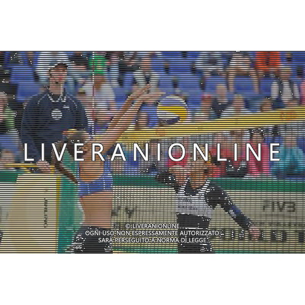 21.08.2014 - Stare Jablonki , siatkowka plazowa , beach volleyball , World Tour , FIVB Stare Jablonki Grand Slam 2014 , Brazylia (biale) - Polskia (niebieskie) , Brazil (white) - Poland (blue) N/Z Kinga Kolosinska , Fernanda Alves Fot. Karol Bartnik / MPAimages.com/NEWSPIX.PL --- Newspix.pl /Agenzia Aldo Liverani sas - ITALY ONLY - Brasile - Polonia beach volley femminile World Tour, FIVB Stare Jablonki Grande Slam 2014 *** Local Caption *** www.newspix.pl mail us: info@newspix.pl call us: 0048 022 23 22 222 --- Polish Picture Agency by Ringier Axel Springer Poland