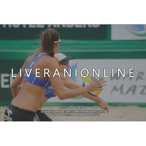 21.08.2014 - Stare Jablonki , siatkowka plazowa , beach volleyball , World Tour , FIVB Stare Jablonki Grand Slam 2014 , Brazylia (biale) - Polskia (niebieskie) , Brazil (white) - Poland (blue) N/Z Monika Brzostek Fot. Karol Bartnik / MPAimages.com/NEWSPIX.PL --- Newspix.pl /Agenzia Aldo Liverani sas - ITALY ONLY - Brasile - Polonia beach volley femminile World Tour, FIVB Stare Jablonki Grande Slam 2014 *** Local Caption *** www.newspix.pl mail us: info@newspix.pl call us: 0048 022 23 22 222 --- Polish Picture Agency by Ringier Axel Springer Poland