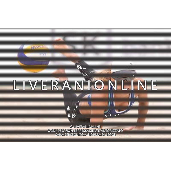 21.08.2014 - Stare Jablonki , siatkowka plazowa , beach volleyball , World Tour , FIVB Stare Jablonki Grand Slam 2014 , Brazylia (biale) - Polska (niebieskie) , Brazil - Poland N/Z Monika Brzostek Fot. Mariusz Palczynski / MPAimages.com/NEWSPIX.PL --- Newspix.pl /Agenzia Aldo Liverani sas - ITALY ONLY - Brasile - Polonia beach volley femminile World Tour, FIVB Stare Jablonki Grande Slam 2014 *** Local Caption *** www.newspix.pl mail us: info@newspix.pl call us: 0048 022 23 22 222 --- Polish Picture Agency by Ringier Axel Springer Poland