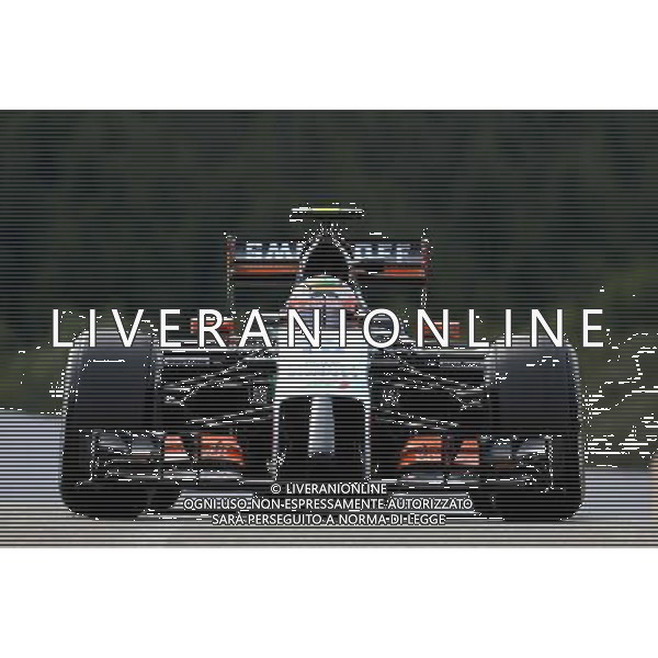 Sergio Perez (MEX), Sahara Force India 22.08.2014. Formula 1 World Championship, Rd 12, Belgian Grand Prix, Spa Francorchamps, Belgium, Practice Day. AG ALDO LIVERANI SAS ONLY ITALY