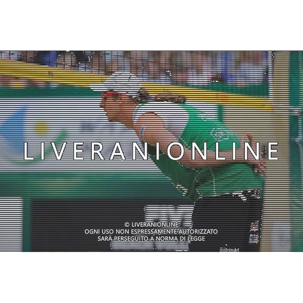 21.08.2014 - Stare Jablonki , siatkowka plazowa , beach volleyball , World Tour , FIVB Stare Jablonki Grand Slam 2014 , Polska (zielone) - Rosja (niebieskie) , Poland (green) - Russia (blue) N/Z Mariusz Prudel Fot. Karol Bartnik / MPAimages.com/NEWSPIX.PL --- Newspix.pl /Agenzia Aldo Liverani sas - ITALY ONLY - Polonia - Russia beach volley maschile, World Tour, FIVB Stare Jablonki Grande Slam 2014 *** Local Caption *** www.newspix.pl mail us: info@newspix.pl call us: 0048 022 23 22 222 --- Polish Picture Agency by Ringier Axel Springer Poland