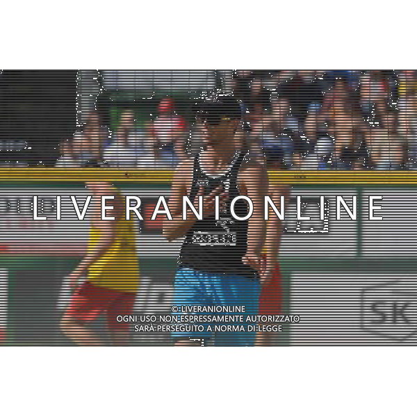 21.08.2014 - Stare Jablonki , siatkowka plazowa , beach volleyball , World Tour , FIVB Stare Jablonki Grand Slam 2014 , Polska (czarne) - Niemcy (zolte) , Poland - Germany N/Z Michal Kadziola Fot. Mariusz Palczynski / MPAimages.com/NEWSPIX.PL --- Newspix.pl /Agenzia Aldo Liverani sas - ITALY ONLY - Polonia - Germania beach volley maschile, World Tour, FIVB Stare Jablonki Grande Slam 2014 *** Local Caption *** www.newspix.pl mail us: info@newspix.pl call us: 0048 022 23 22 222 --- Polish Picture Agency by Ringier Axel Springer Poland