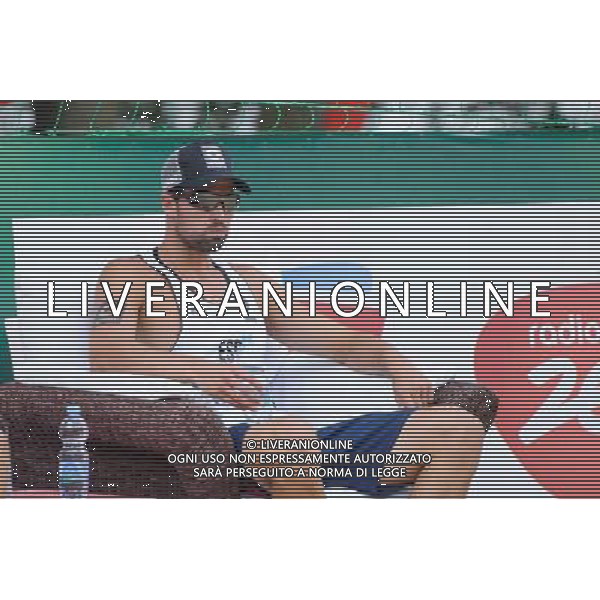 22.08.2014 - Stare Jablonki , siatkowka plazowa , beach volleyball , World Tour , FIVB Stare Jablonki Grand Slam 2014 , Hiszpania (biale) - Rosja (czerwone) , Spain (white) - Russia (red) N/Z Adrian Gavira Collado Fot. Karol Bartnik / MPAimages.com/NEWSPIX.PL --- Newspix.pl /Agenzia Aldo Liverani sas - ITALY ONLY - Spagna - Russia beach volley maschile, World Tour, FIVB Stare Jablonki Grande Slam 2014 *** Local Caption *** www.newspix.pl mail us: info@newspix.pl call us: 0048 022 23 22 222 --- Polish Picture Agency by Ringier Axel Springer Poland