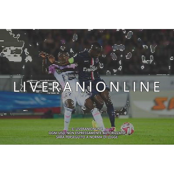 Clarck NSIKULU / Blaise MATUIDI - 22.08.2014 - Evian Thonon / Paris Saint Germain - 3eme journee de Ligue 1 - Photo : Jean Paul Thomas / Icon Sport AG ALDO LIVERANI SAS ONLY ITALY