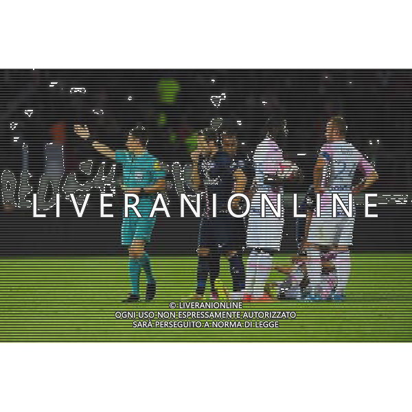 Carton Rouge Yohan CABAYE / Benoit BASTIEN - 22.08.2014 - Evian Thonon / Paris Saint Germain - 3eme journee de Ligue 1 - Photo : Jean Paul Thomas / Icon Sport AG ALDO LIVERANI SAS ONLY ITALY