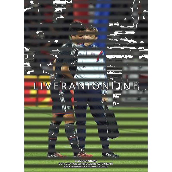 Blessure Clement Grenier - 21.08.2014 - Lyon / Astra Giurgiu - Barrage aller Europa League Photo : Jean Paul Thomas / Icon Sport AG ALDO LIVERANI SAS ONLY ITALY