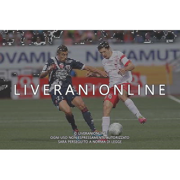 Riad NOURI / Vincent MURATORI - 22.08.2014 - Nancy / Nimes - 4eme journee de Ligue 2 - Photo : Fred Marvaux / Icon Sport AG ALDO LIVERANI SAS ONLY ITALY