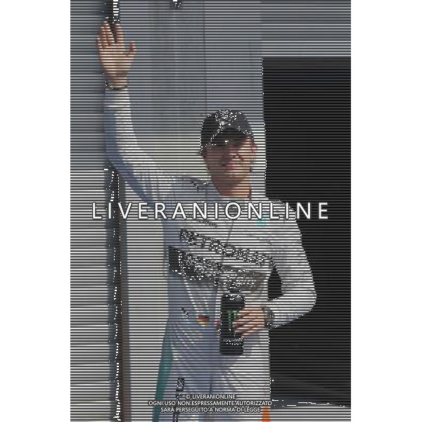 Nico Rosberg (GER) Mercedes AMG F1 celebrates his pole position in parc ferme. 23.08.2014. Formula 1 World Championship, Rd 12, Belgian Grand Prix, Spa Francorchamps, Belgium, Qualifying Day. AG ALDO LIVERANI SAS ONLY ITALY