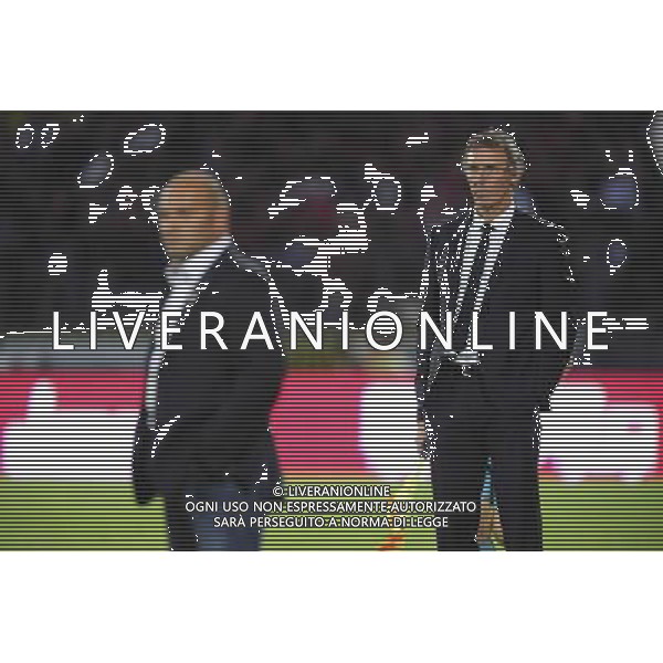 Pascal DUPRAZ / Laurent BLANC - 22.08.2014 - Evian Thonon / Paris Saint Germain - 3eme journee de Ligue 1 - Photo : Jean Paul Thomas / Icon Sport *** Local Caption *** AG ALDO LIVERANI SAS ONLY ITALY *** Local Caption ***