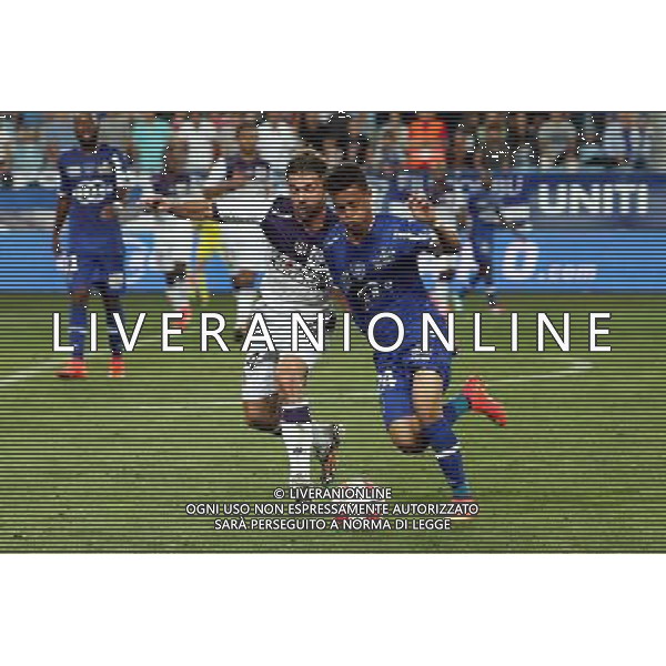 Pavle NINKOV / Joao RODRIGUEZ - 23.08.2014 - Bastia / Toulouse - 3e journee Ligue 1 Photo : Michel Maestracci / Icon Sport AG ALDO LIVERANI SAS ONLY ITALY