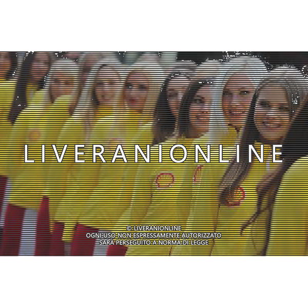 Grid girls. 24.08.2014. Formula 1 World Championship, Rd 12, Belgian Grand Prix, Spa Francorchamps, Belgium, Race Day. AG ALDO LIVERANI SAS ONLY ITALY