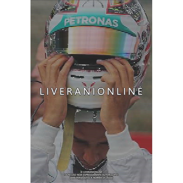 Lewis Hamilton (GBR) Mercedes AMG F1 on the grid. 24.08.2014. Formula 1 World Championship, Rd 12, Belgian Grand Prix, Spa Francorchamps, Belgium, Race Day. AG ALDO LIVERANI SAS ONLY ITALY