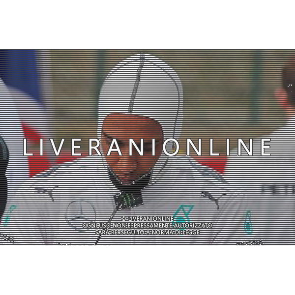 Lewis Hamilton (GBR) Mercedes AMG F1 on the grid. 24.08.2014. Formula 1 World Championship, Rd 12, Belgian Grand Prix, Spa Francorchamps, Belgium, Race Day. AG ALDO LIVERANI SAS ONLY ITALY