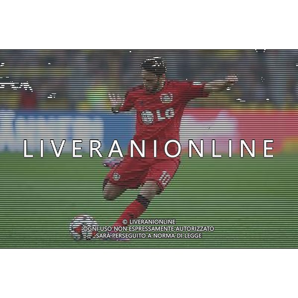 Fu§ball, firo : 23.08.2014 1.BL, 1.Bundesliga, Saison 2014/2015, BVB, Borussia Dortmund, Bayer 04 Leverkusen 0:2 Einzelaktion, Hakan Calhanoglu, Leverkusen, ganze Figur, $worldrightsEs gelten unsere AGB, einsehbar auf www.firosportphoto.de, copyright by firo sportphoto: Coesfelder Str. 207 D-48249 DŸlmen www.firosportphoto.de mail@firosportphoto.de (V o l k s b a n k B o c h u m - W i t t e n ) BLZ.: 430 601 29 Kt. Nr.: 341 117 100 Tel:Ê +49-2594-9916004 Fax:Ê+49-2594-9916005 AG ALDO LIVERANI SAS ONLY ITALY