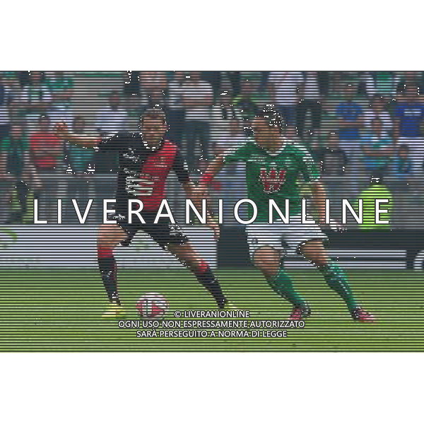 Sylvain ARMAND / Mevlut ERDING - 24.08.2014 - Saint Etienne / Rennes - 3e journee Ligue 1 Photo : Jean Paul Thomas / Icon Sport AG ALDO LIVERANI SAS ONLY ITALY