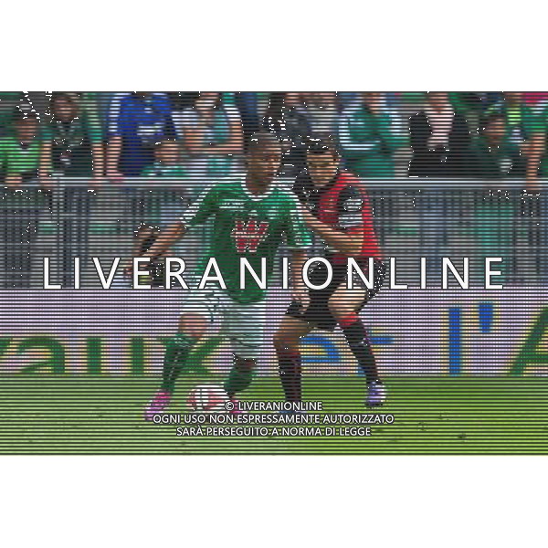 Kevin MONNET PAQUET - 24.08.2014 - Saint Etienne / Rennes - 3e journee Ligue 1 Photo : Jean Paul Thomas / Icon Sport AG ALDO LIVERANI SAS ONLY ITALY