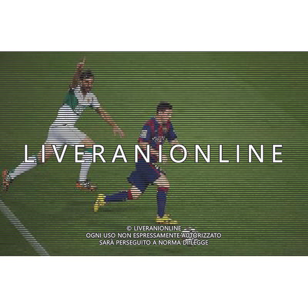 Lionel Messi / Sergio Pelegrin - 24.08.2014 - Barcelone / Elche - 1ere journee Liga Photo : Aop press / Icon Sport AG ALDOL IVERANI SAS ONLY ITALY