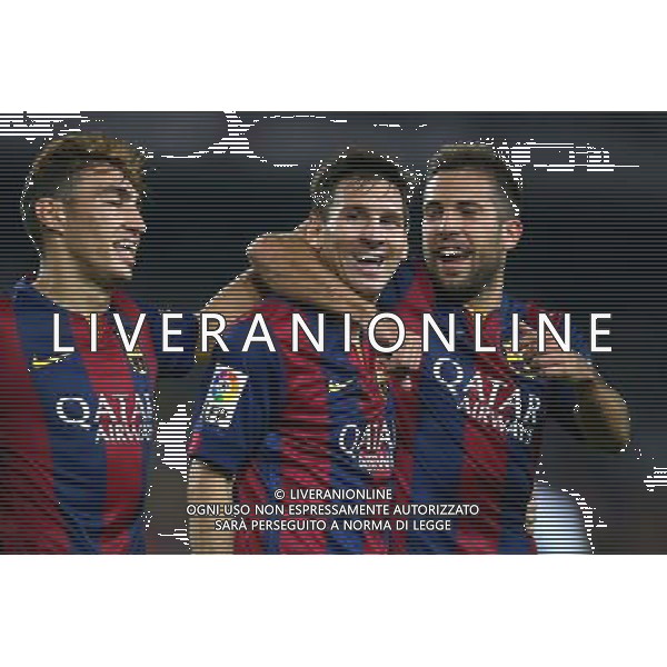 Joie Lionel Messi - 24.08.2014 - Barcelone / Elche - 1ere journee Liga Photo : Aop press / Icon Sport AG ALDO LIVERANI SAS ONLY ITALY