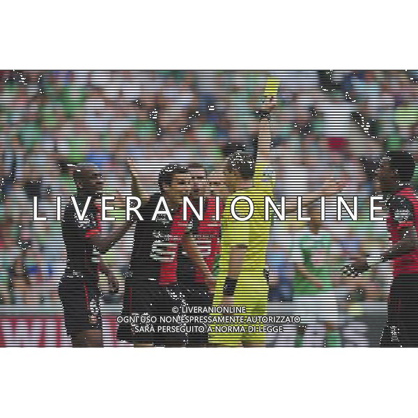 Romain DANZE - 24.08.2014 - Saint Etienne / Rennes - 3eme journee Ligue 1 Photo : Jean Paul Thomas / Icon Sport /Agenzia Aldo Liverani sas - ITALY ONLY - EDITORIAL USE ONLY