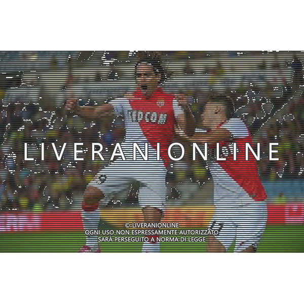 Joie Radamel FALCAO - 24.08.2014 - Nantes / Monaco - 3e journee Ligue 1 Photo : Dave Winter / Icon Sport /Agenzia Aldo Liverani sas - ITALY ONLY - EDITORIAL USE ONLY