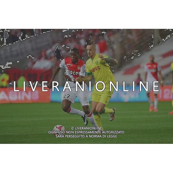 Kian HANSEN / Geoffrey KONDOGBIA - 24.08.2014 - Nantes / Monaco - 3e journee Ligue 1 Photo : Dave Winter / Icon Sport /Agenzia Aldo Liverani sas - ITALY ONLY - EDITORIAL USE ONLY