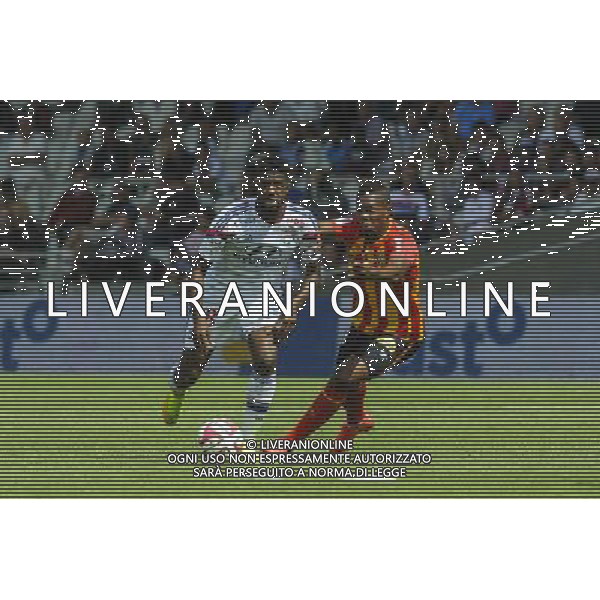 Arnold MVUEMBA / Wylan CYPRIEN - 24.08.2014 - Lyon / Lens - 3e journee Ligue 1 Photo : Jean Paul Thomas / Icon Sport /Agenzia Aldo Liverani sas - ITALY ONLY - EDITORIAL USE ONLY