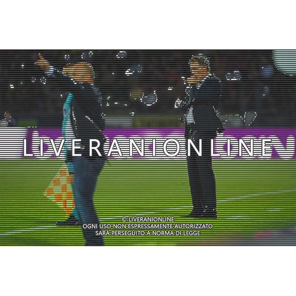 Pascal DUPRAZ / Laurent BLANC - 22.08.2014 - Evian Thonon / Paris Saint Germain - 3eme journee de Ligue 1 - Photo : Jean Paul Thomas / Icon Sport /Agenzia Aldo Liverani sas - ITALY ONLY - EDITORIAL USE ONLY