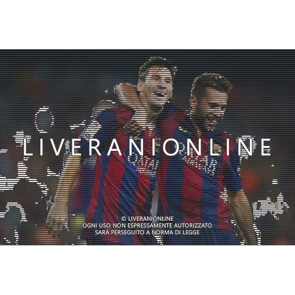 Joie Lionel Messi / Jordi Alba - 24.08.2014 - Barcelone / Elche - 1ere journee Liga Photo : Aop press / Icon Sport /Agenzia Aldo Liverani sas - ITALY ONLY - EDITORIAL USE ONLY