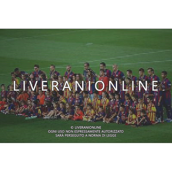 Equipe Barcelone - 24.08.2014 - Barcelone / Elche - 1ere journee Liga Photo : Aop press / Icon Sport /Agenzia Aldo Liverani sas - ITALY ONLY - EDITORIAL USE ONLY