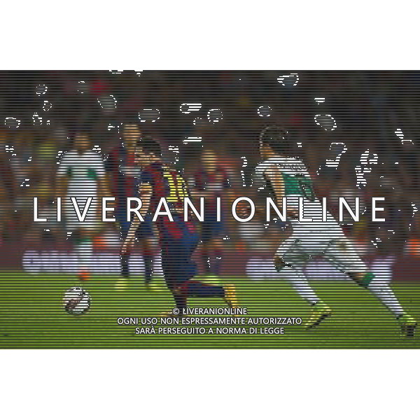 Lionel Messi / Pedro Mosquera - 24.08.2014 - Barcelone / Elche - 1ere journee Liga Photo : Aop press / Icon Sport /Agenzia Aldo Liverani sas - ITALY ONLY - EDITORIAL USE ONLY